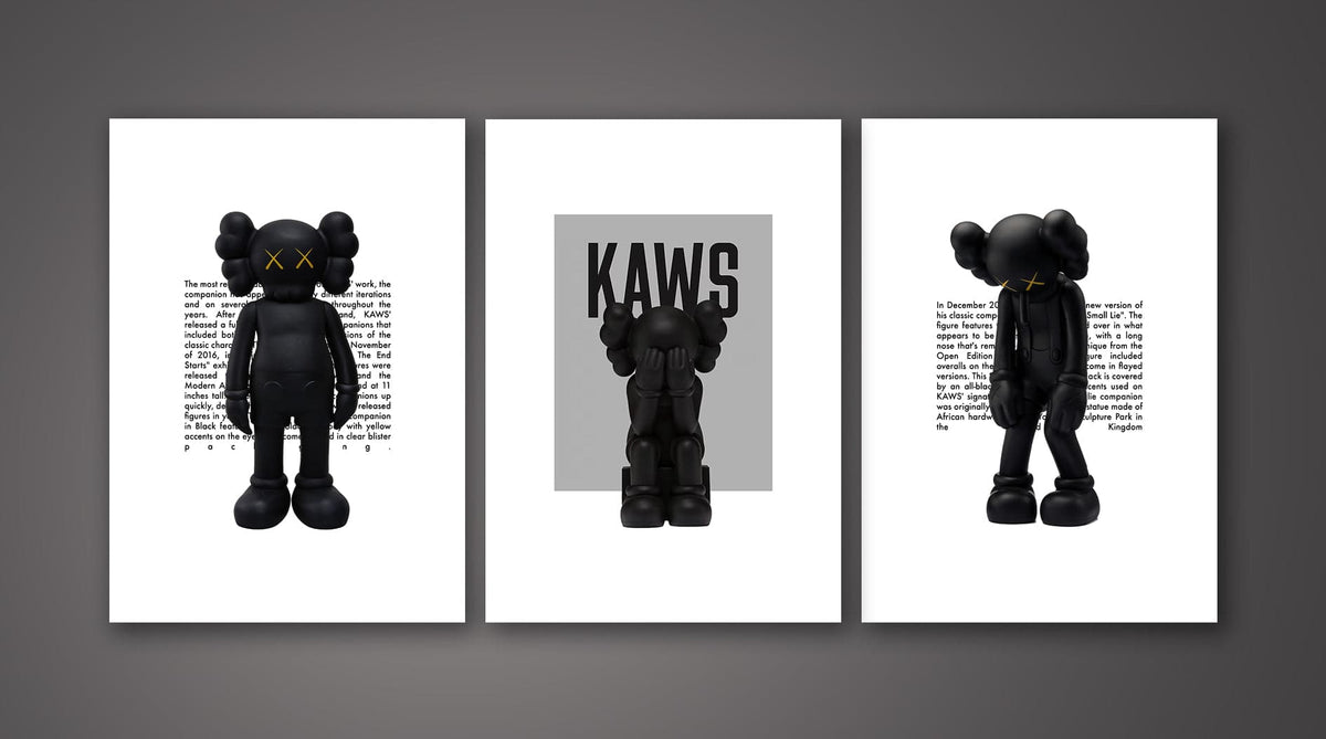Framed 2 Panels - Kaws – Love Print & Free shipping NZ
