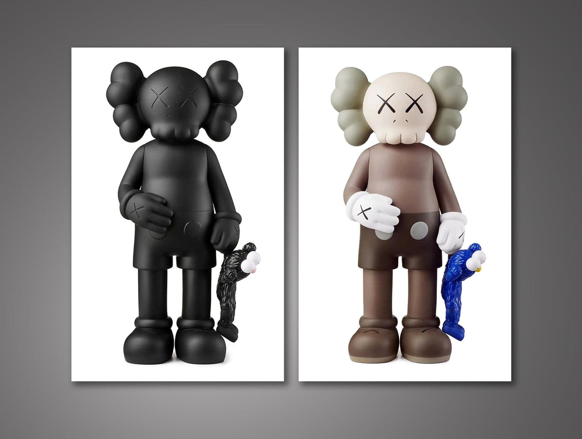 Framed 2 Panels - Kaws – Love Print & Free shipping NZ