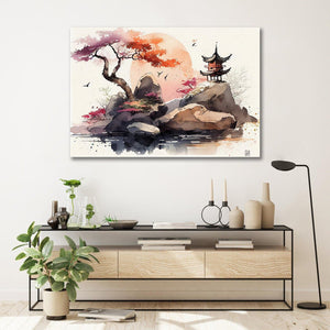 Framed 1 Panel - Watercolor - Japanese Art