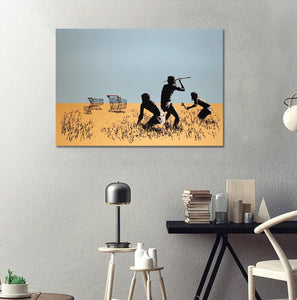 Framed 1 Panel - Banksy - Trolley Hunters