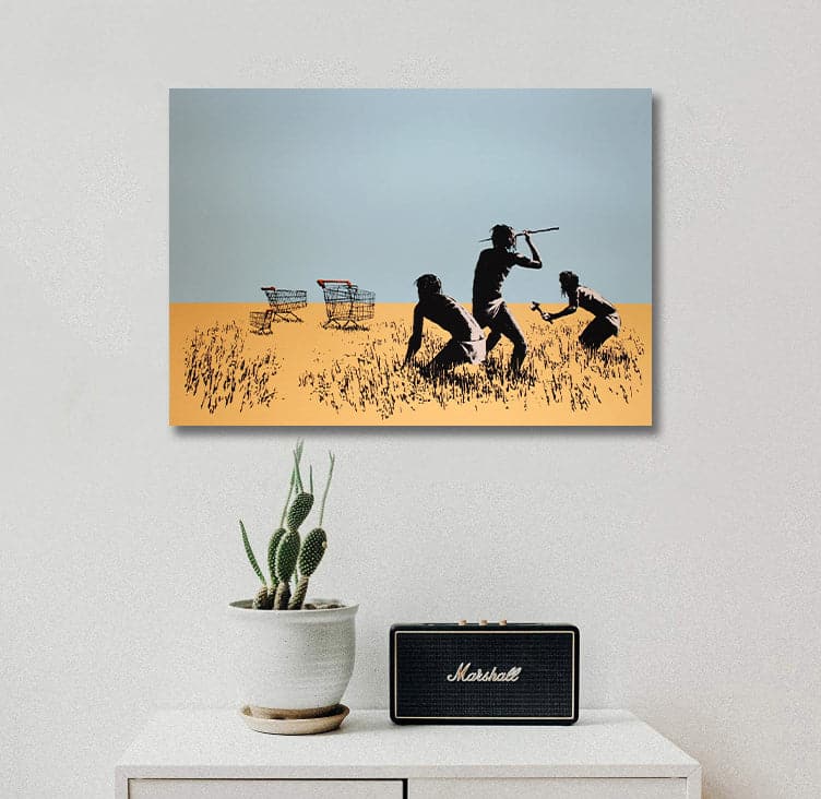 Framed 1 Panel - Banksy - Trolley Hunters