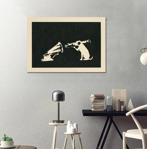 Framed 1 Panel - Banksy - HMV-Dog