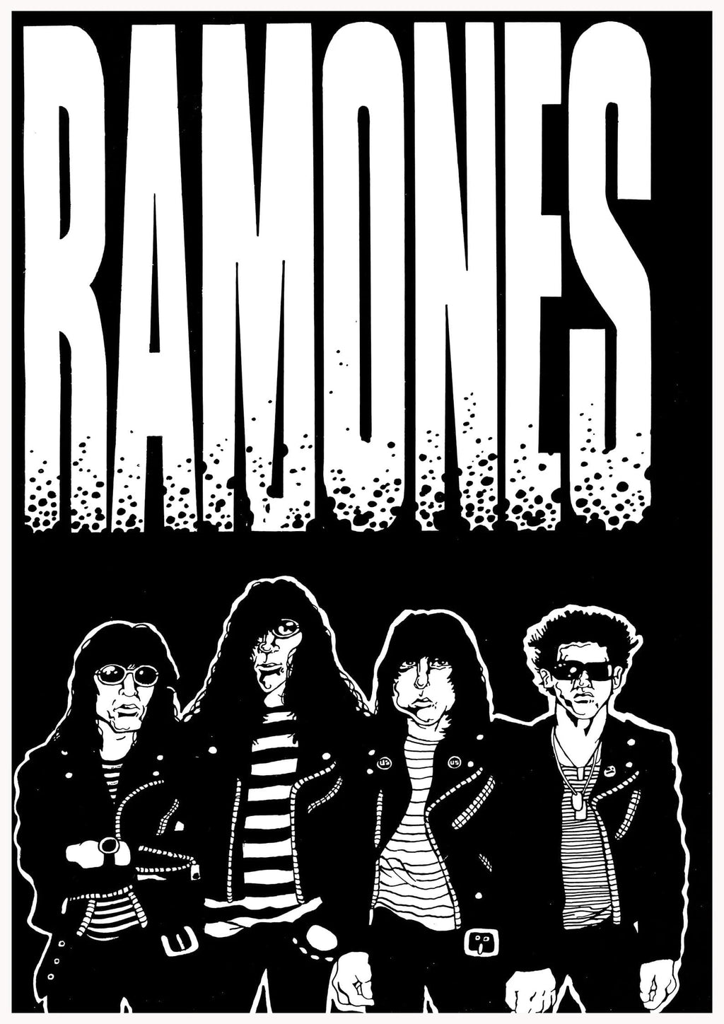 Framed 1 Panel - The-Ramones-Black