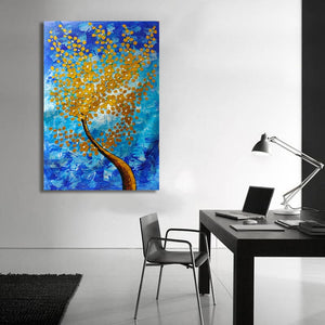 Framed 1 Panel - Golden Tree