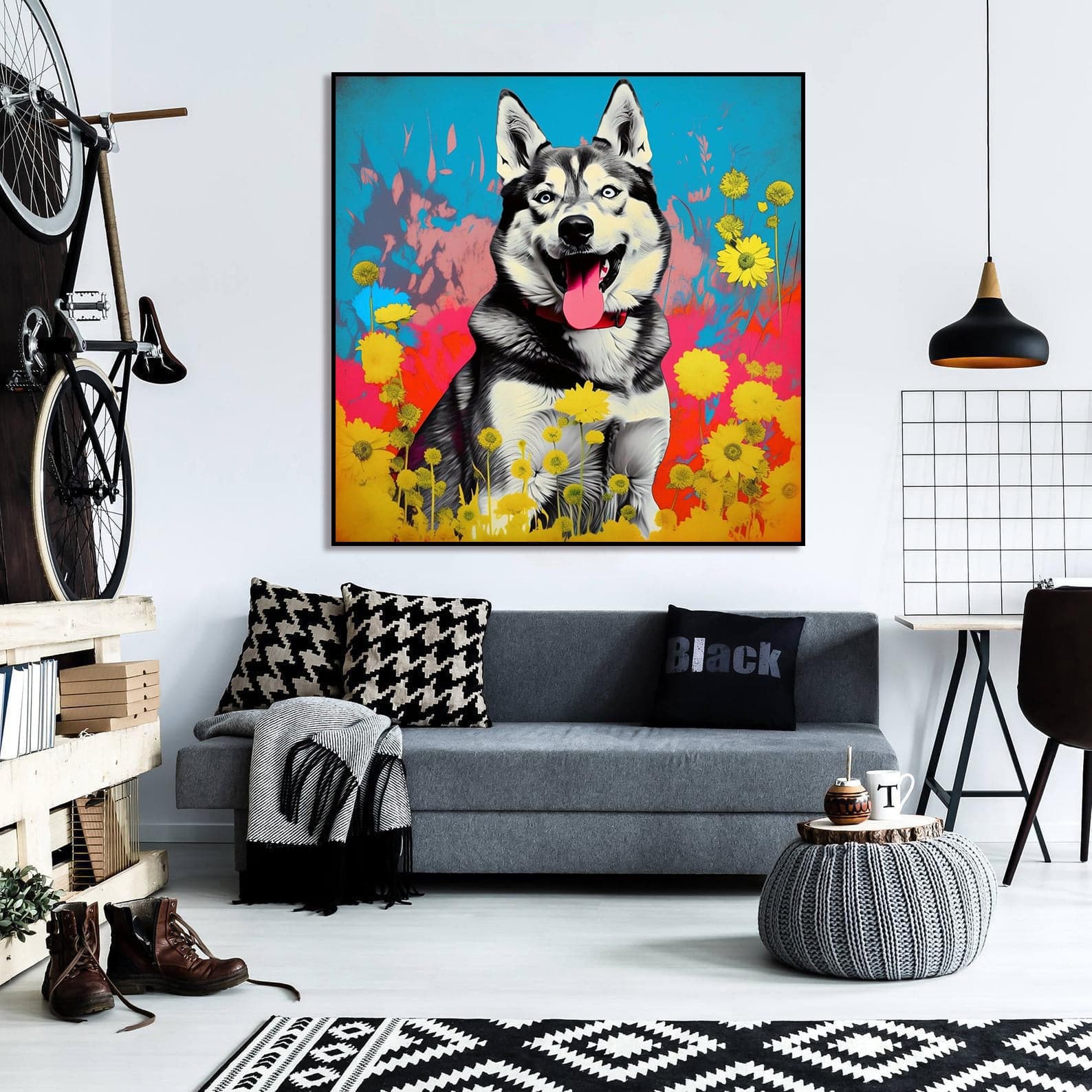 Framed 1 Panel -  Siberian Husky