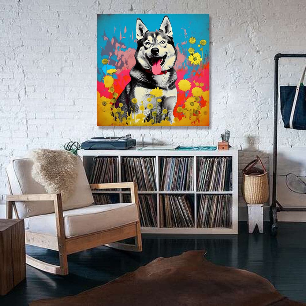 Framed 1 Panel -  Siberian Husky