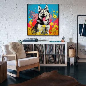 Framed 1 Panel -  Siberian Husky