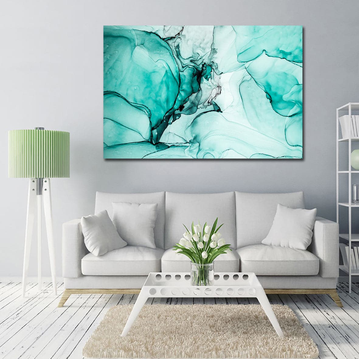 Framed 1 Panel - Luxury Abstract Fluid