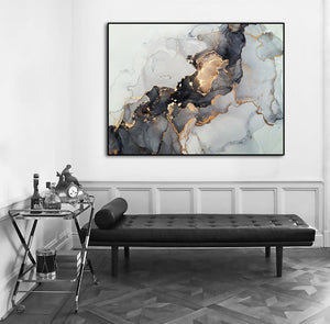 Framed 1 Panel - Luxury Abstract Fluid