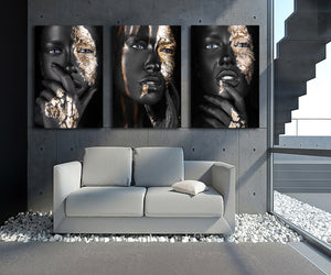 Framed 3 Panels - Fashion Portraits