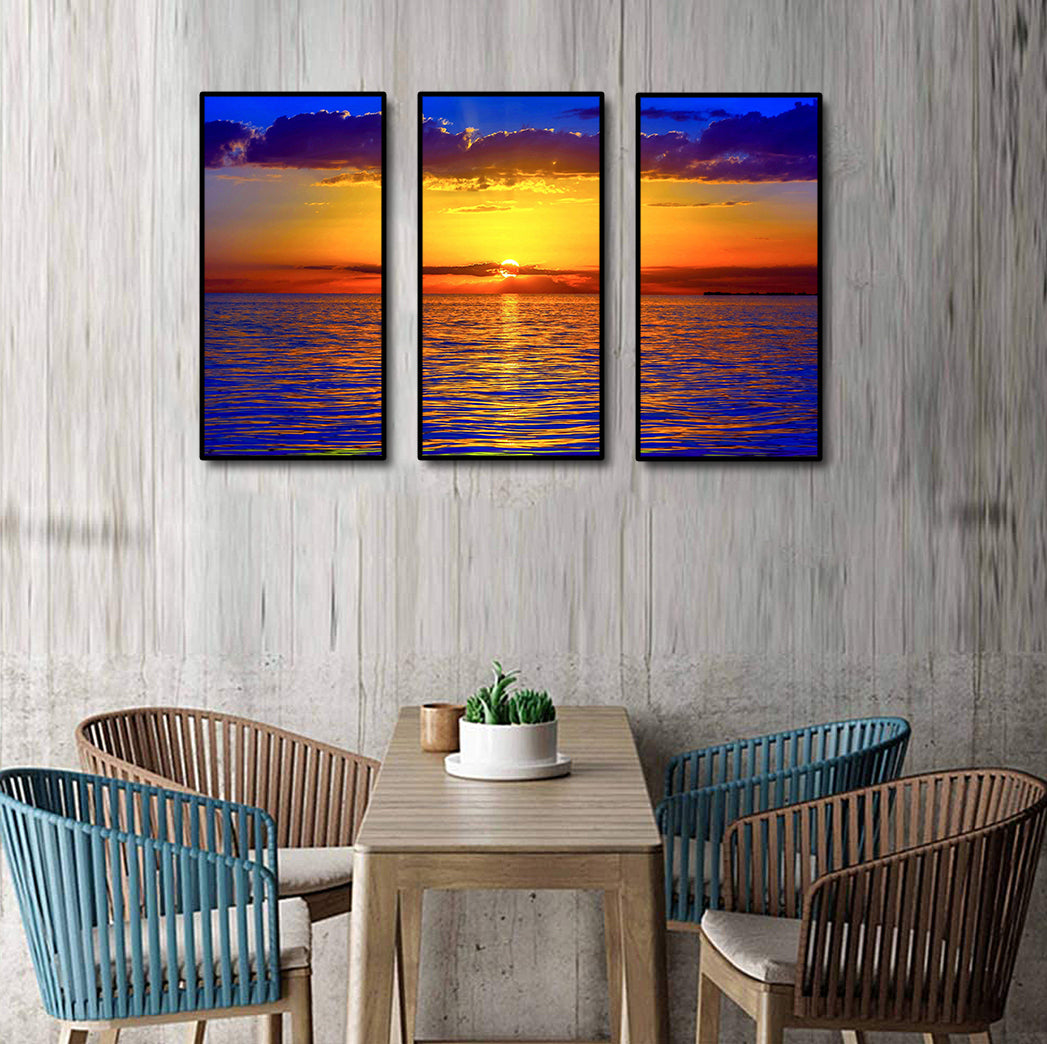 Framed 3 Panels - Sunset