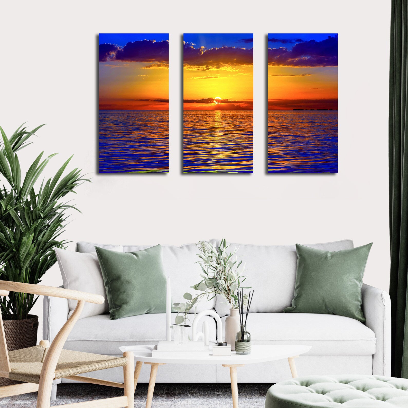 Framed 3 Panels - Sunset