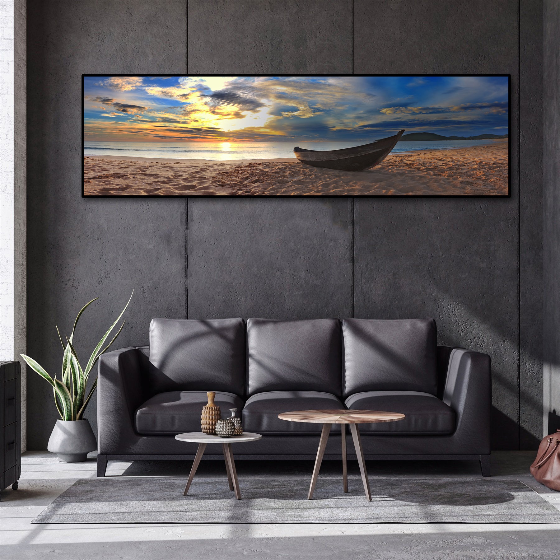 Framed 1 Panel - Beach Panorama