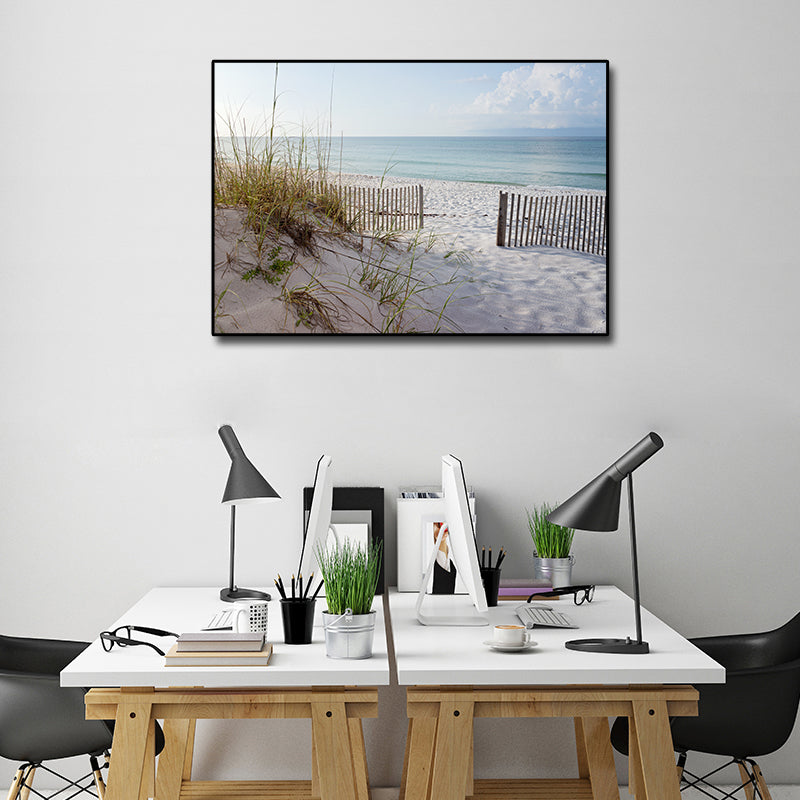 Framed 1 Panel - Beautiful Beach at Sunrise