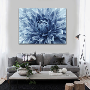 Framed 1 Panel - Dahlia Light Blue Flower