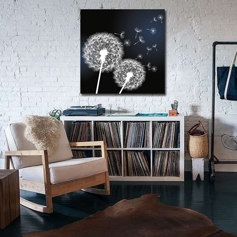 Framed 1 Panel - Dandelion Flower