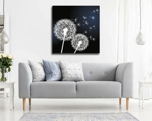 Framed 1 Panel - Dandelion Flower