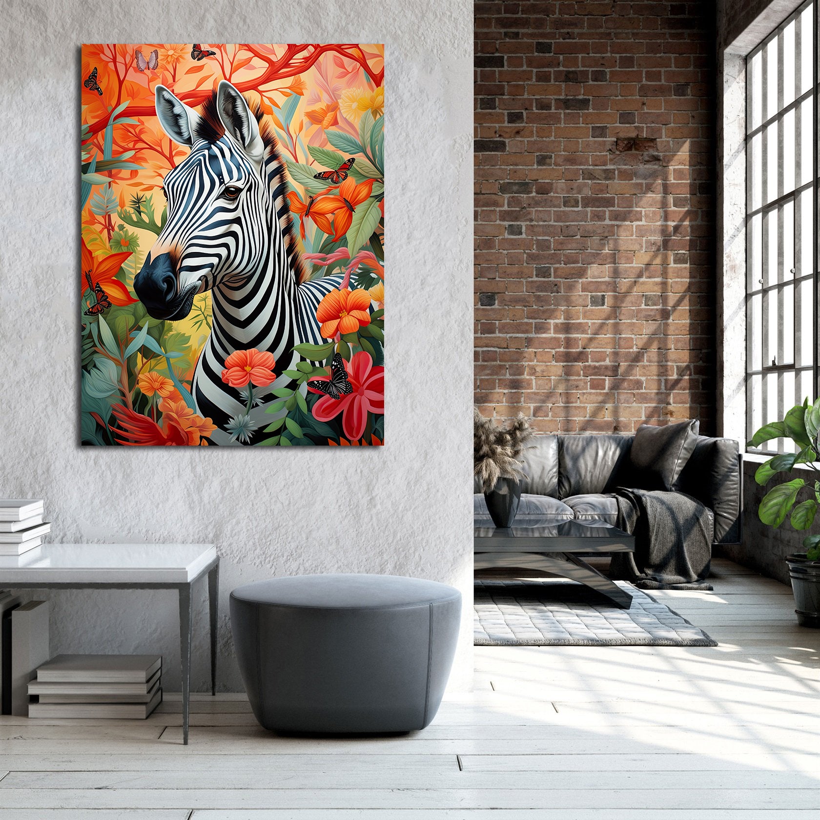 Framed 1 Panel - Zebra