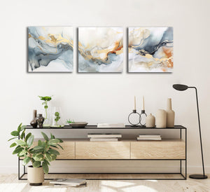 Framed 3 Panels - Marble Abstract