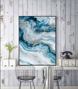 Framed 1 Panel - Elegant Marble Abstract