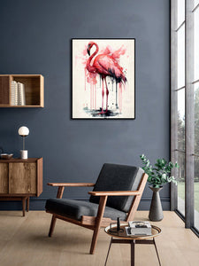 Framed 1 Panel - Flamingo