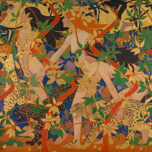 Framed 1 Panel - The Hunt (previously known as Diana and Her Nymphs), 1926