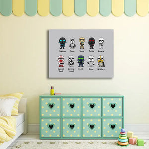 Framed 1 Panel  - Kids Room - 10 Galaxy Trooper Svg