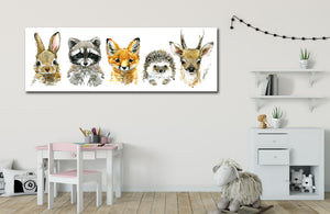 Framed 1 Panel - Kids Room - Cute Animals