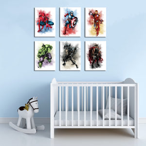 Framed 6 Panels - Kids Room - Super Hero