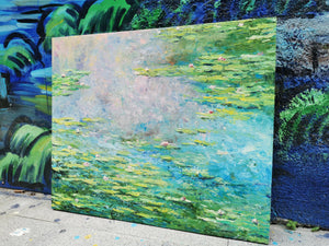 Framed 1 Panel - Oil Painting - Water Lilies (Oscar-Claude Monet)