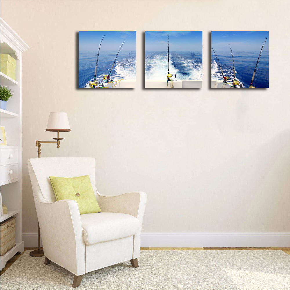 Framed 3 Panels - Fishing