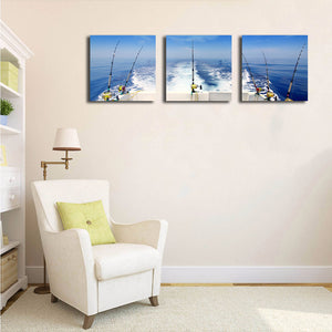 Framed 3 Panels - Fishing