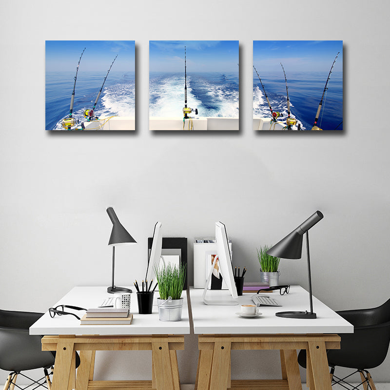 Framed 3 Panels - Fishing