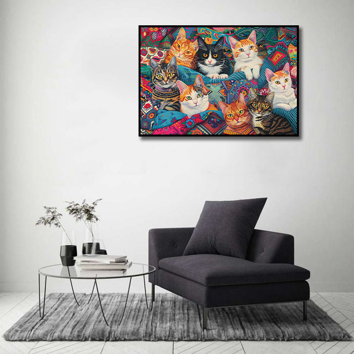 Framed 1 Panel - Cats