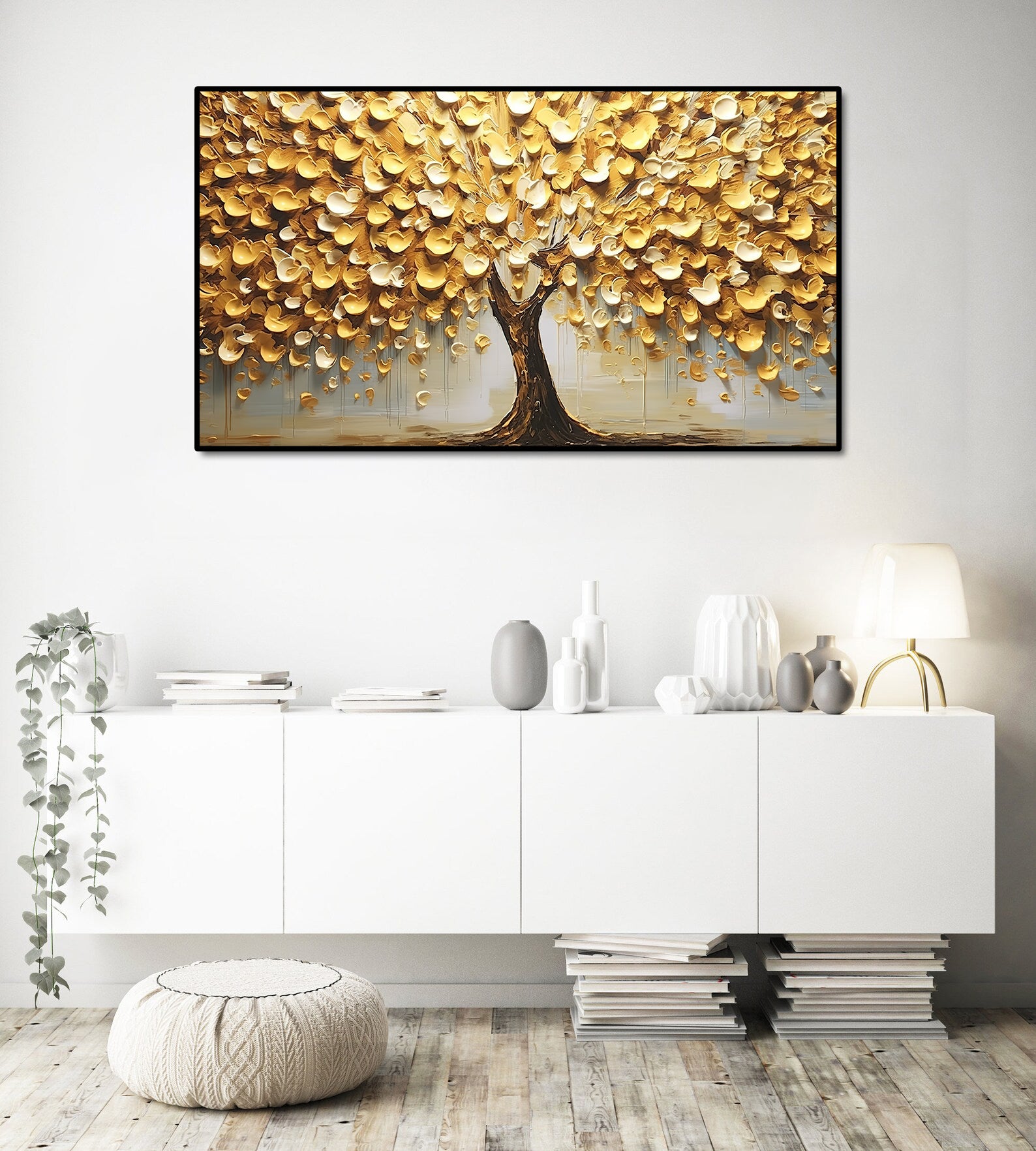 Framed 1 Panel - Golden Tree