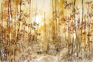 Framed 1 Panel - Bamboo Forest - Water Colour