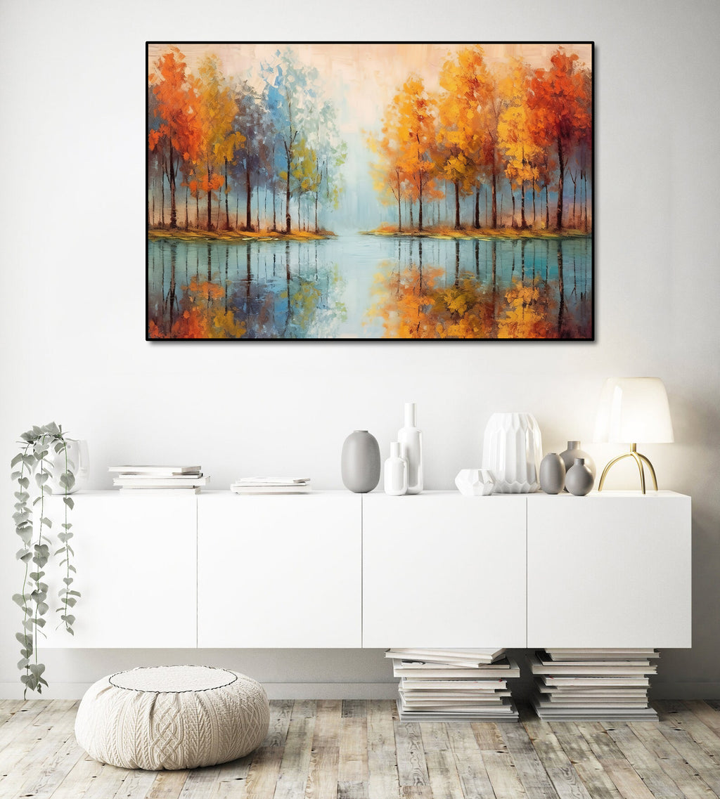 Framed 1 Panel - Autumn Lake