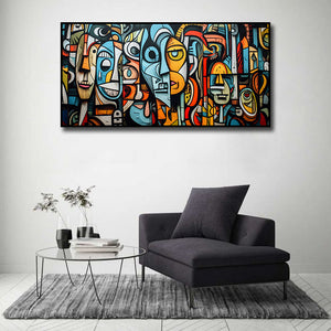 Framed 1 Panel - Cubism Graffiti