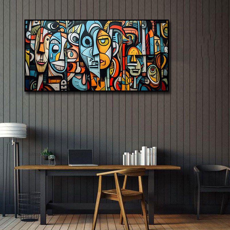 Framed 1 Panel - Cubism Graffiti