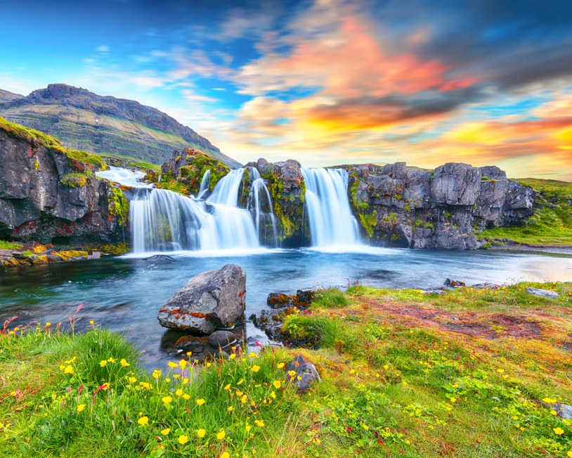 Framed 1 Panel - Kirkjufellsfoss Waterfall