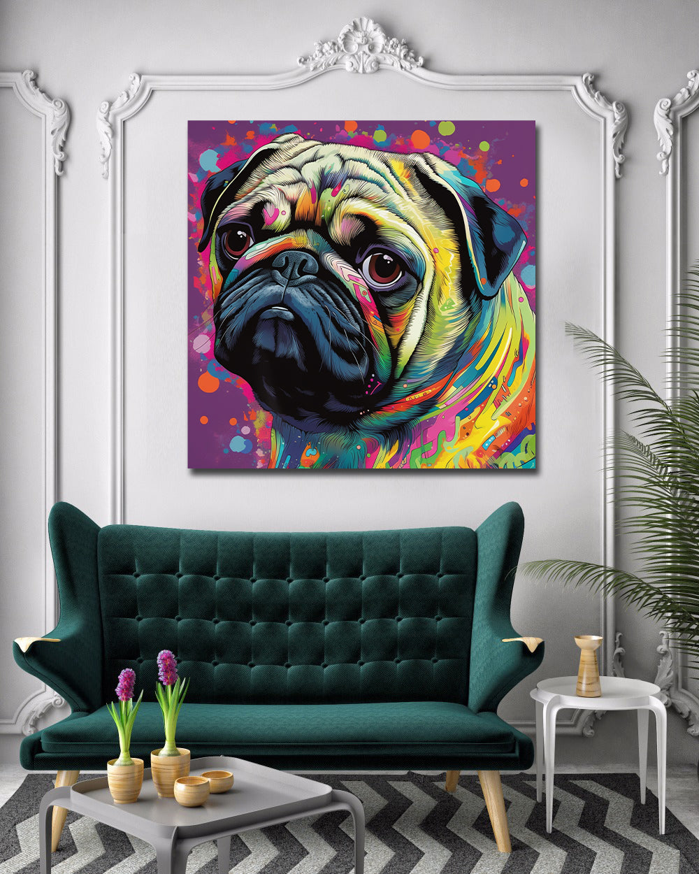 Framed 1 Panel - Pug