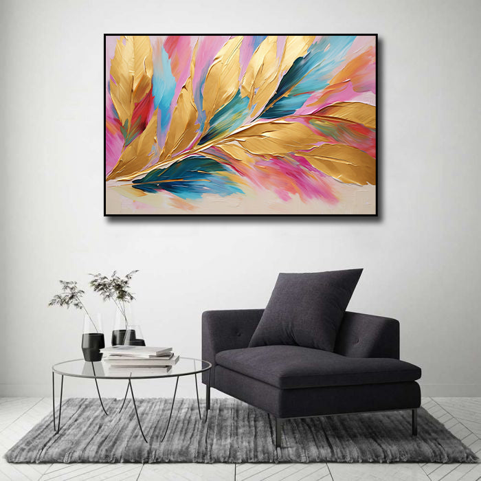 Framed 1 Panel - Luxurious Leaf Decorative