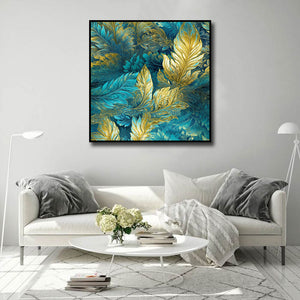 Framed 1 Panel - Luxurious Leaf Decorative