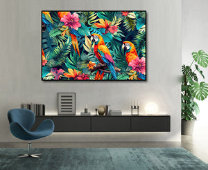 Framed 1 Panel - Tropical Exotic Pattern