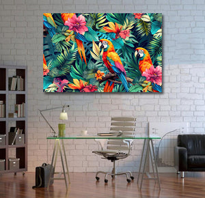 Framed 1 Panel - Tropical Exotic Pattern