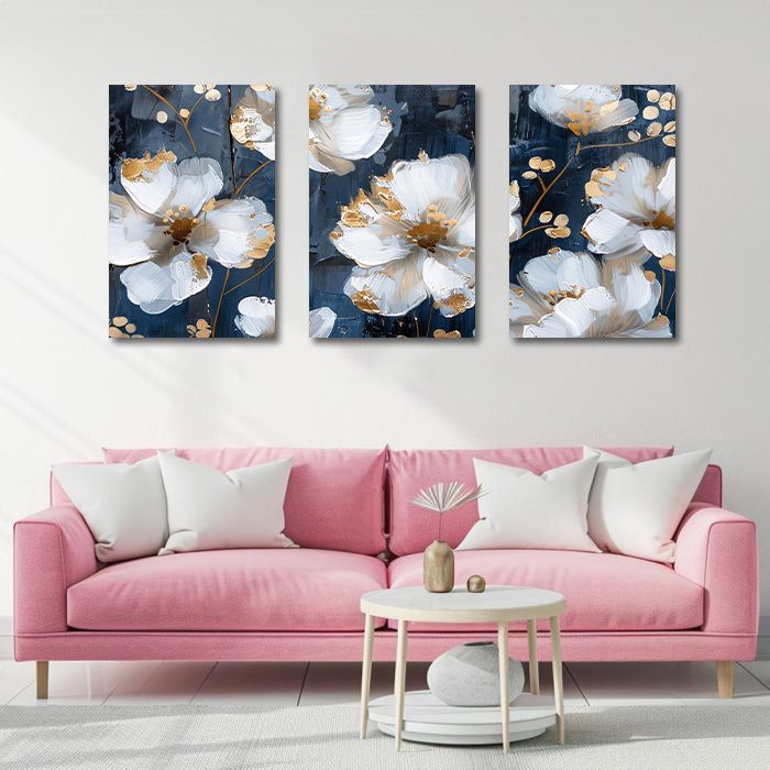 Framed 3 Panels - Flowers