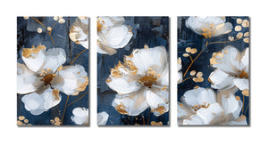 Framed 3 Panels - Flowers