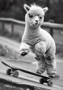 Framed 3 Panels - Alpaca Skateboarding