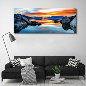 Framed 1 Panel - Sunset over Lake Taupo