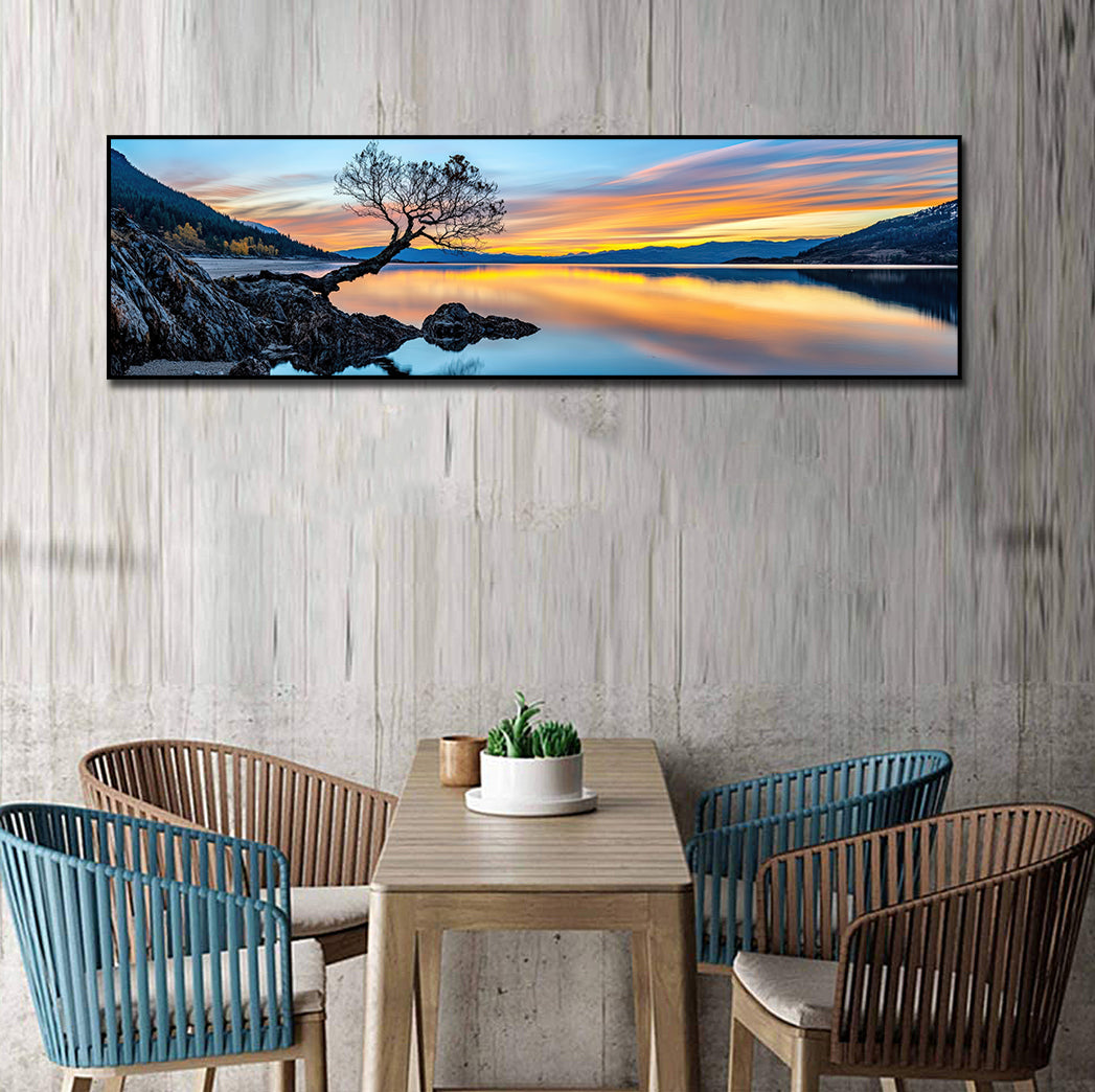 Framed 1 Panel - Sunset over Lake Wakatipu